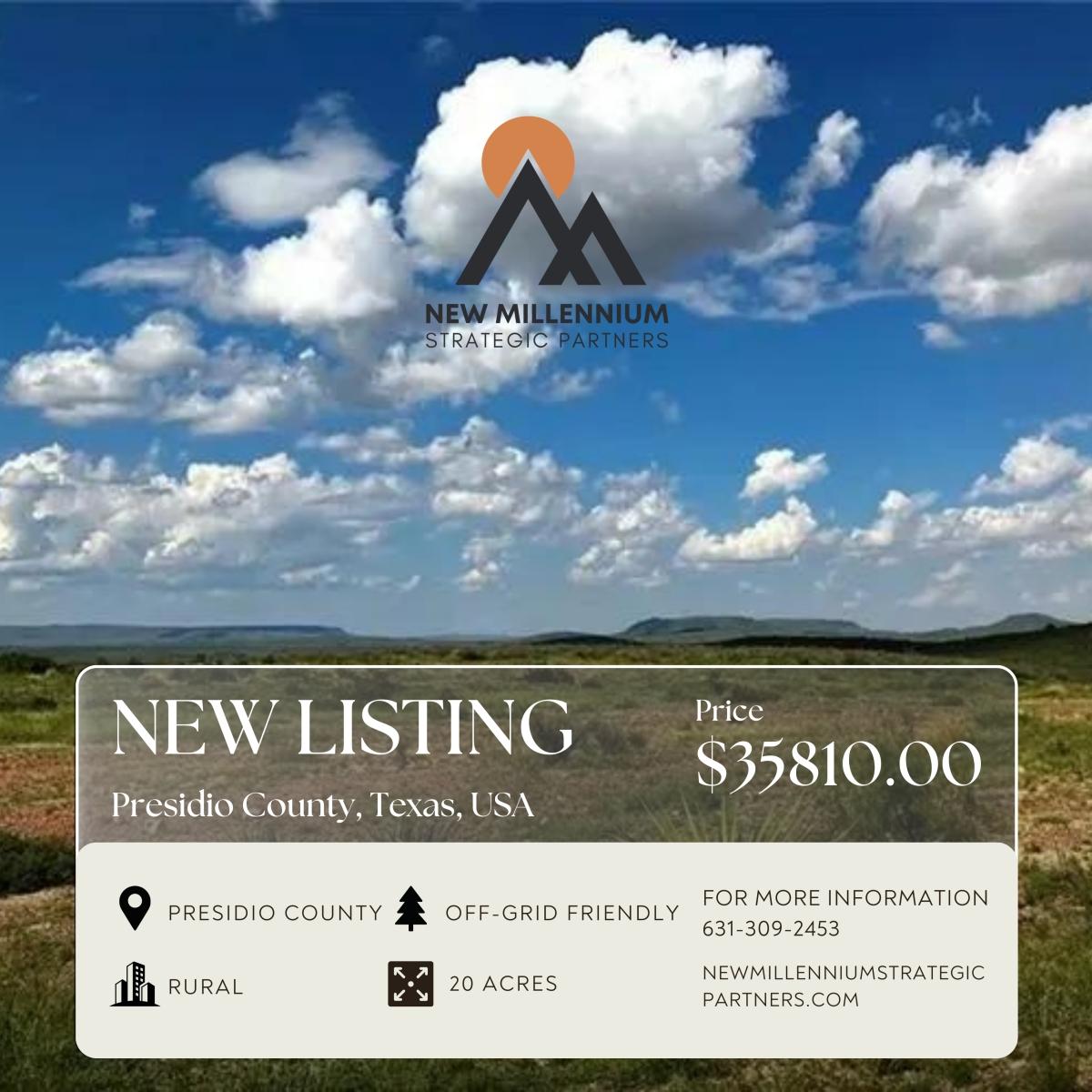 20 Acres for Sale in Presidio, Texas