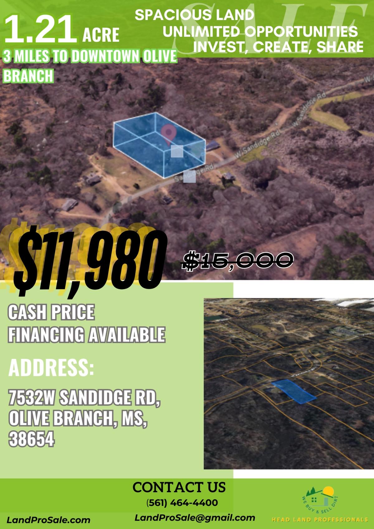 1.21 Acres for Sale in Olive Branch, Mississippi