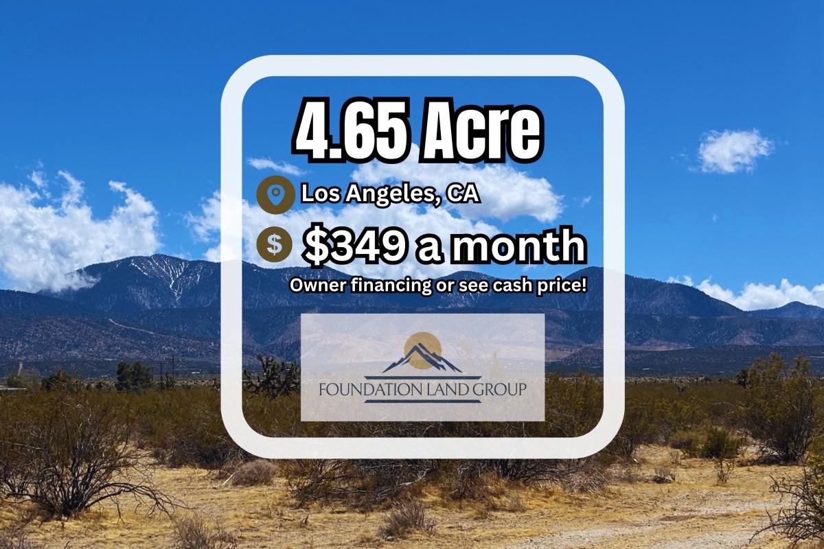 4.66 Acres for Sale in Crystalaire, California
